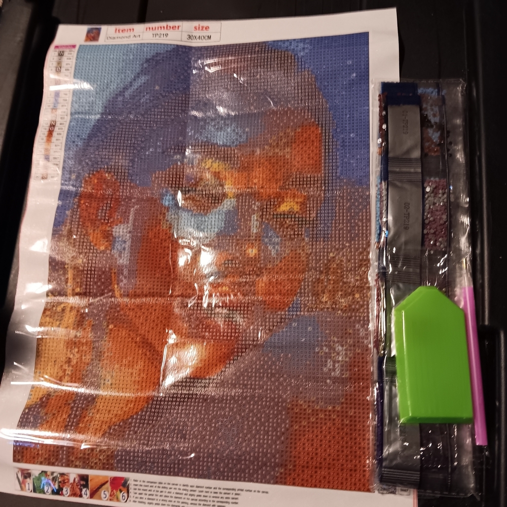 Colorful Woman Face Diamond Painting Kit 30x40
